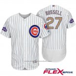Maglia Baseball Uomo Chicago Cubs 27 Addison Russell Bianco Or Flex Base