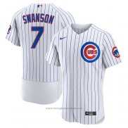 Maglia Baseball Uomo Chicago Cubs Dansby Swanson Home Autentico Bianco