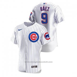 Maglia Baseball Uomo Chicago Cubs Javier Baez Autentico Bianco