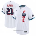 Maglia Baseball Uomo Chicago Cubs Personalizzate 2021 All Star Replica Bianco