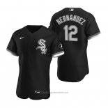 Maglia Baseball Uomo Chicago White Sox Cesar Hernandez Autentico Alternato Nero