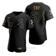 Maglia Baseball Uomo Chicago White Sox Jace Fry Nero 2021 Salute To Service