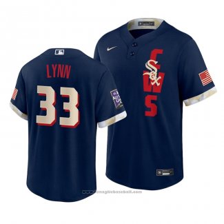 Maglia Baseball Uomo Chicago White Sox Lance Lynn 2021 All Star Replica Blu