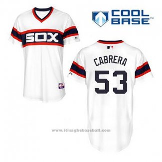 Maglia Baseball Uomo Chicago White Sox Melky Cabrera 53 Bianco Alternato Cool Base