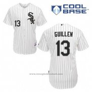 Maglia Baseball Uomo Chicago White Sox Ozzie Guillen 13 Bianco Home Cool Base