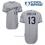 Maglia Baseball Uomo Chicago White Sox Ozzie Guillen 13 Grigio Cool Base