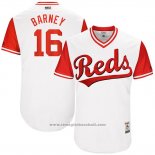 Maglia Baseball Uomo Cincinnati Reds 2017 Little League World Series 16 Tucker Barnhart Bianco