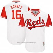 Maglia Baseball Uomo Cincinnati Reds 2017 Little League World Series 16 Tucker Barnhart Bianco