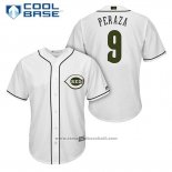 Maglia Baseball Uomo Cincinnati Reds 9 Jose Peraza Bianco 2018 Alternato Cool Base