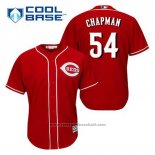 Maglia Baseball Uomo Cincinnati Reds Aroldis Chapman 54 Rosso Alternato Cool Base