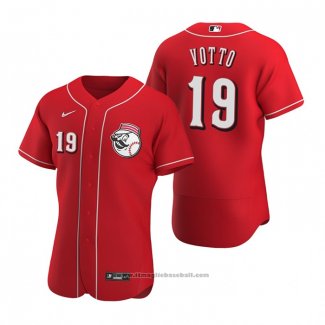 Maglia Baseball Uomo Cincinnati Reds Joey Votto Autentico 2020 Alternato Rosso