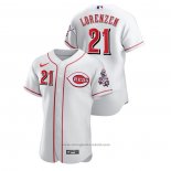 Maglia Baseball Uomo Cincinnati Reds Michael Lorenzen Authentic Bianco