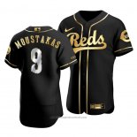 Maglia Baseball Uomo Cincinnati Reds Mike Moustakas Golden Edition Autentico Nero