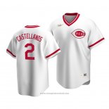 Maglia Baseball Uomo Cincinnati Reds Nicholas Castellanos Cooperstown Collection Home Bianco