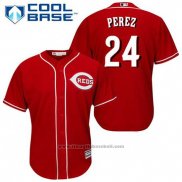 Maglia Baseball Uomo Cincinnati Reds Tony Perez 24 Rosso Alternato Cool Base