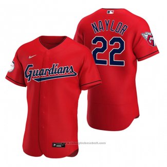 Maglia Baseball Uomo Cleveland Guardians Josh Naylor Autentico Alternato Rosso