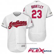 Maglia Baseball Uomo Cleveland Indians 2017 Postseason Michael Brantley Bianco Flex Base