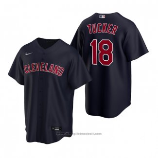 Maglia Baseball Uomo Cleveland Indians Carson Tucker Replica 2020 Blu