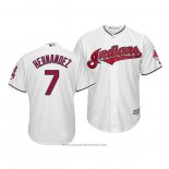 Maglia Baseball Uomo Cleveland Indians Cesar Hernandez Cool Base Home Bianco