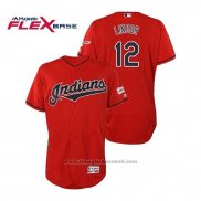 Maglia Baseball Uomo Cleveland Indians Francisco Lindor 2019 All Star Patch Flex Base Rosso