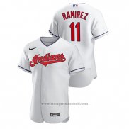 Maglia Baseball Uomo Cleveland Indians Jose Ramirez Autentico Bianco