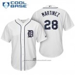 Maglia Baseball Uomo Detroit Tigers 2017 Stelle e Strisce J.d. Martinez Bianco Cool Base