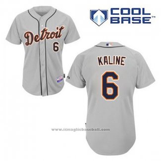 Maglia Baseball Uomo Detroit Tigers Al Kaline 6 Grigio Cool Base