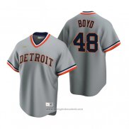 Maglia Baseball Uomo Detroit Tigers Matthew Boyd Cooperstown Collection Road Grigio