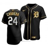 Maglia Baseball Uomo Detroit Tigers Miguel Cabrera Golden Edition Autentico Nero