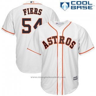 Maglia Baseball Uomo Houston Astros 54 Mike Fiers Bianco Home Cool Base