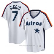 Maglia Baseball Uomo Houston Astros Craig Biggio Primera Cooperstown Collection Logo Bianco