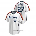 Maglia Baseball Uomo Houston Astros Jose Altuve Cooperstown Collection Home Bianco