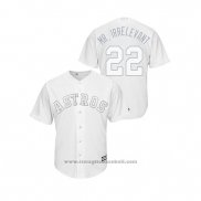 Maglia Baseball Uomo Houston Astros Josh Reddick 2019 Players Weekend Mr. Irrelevant Replica Bianco