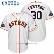 Maglia Baseball Uomo Houston Astros Juan Centeno Bianco Cool Base