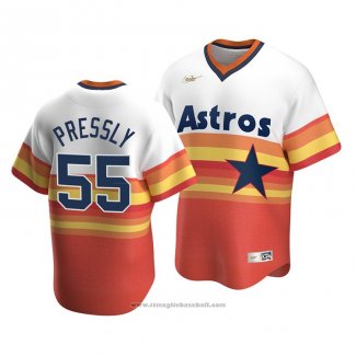 Maglia Baseball Uomo Houston Astros Ryan Pressly Cooperstown Collection Bianco