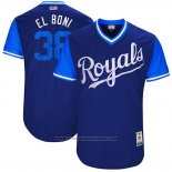 Maglia Baseball Uomo Kansas City Royals 2017 Little League World Series Jorge Bonifacio Blu