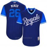 Maglia Baseball Uomo Kansas City Royals 2017 Little League World Series Mike Minor Blu