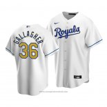 Maglia Baseball Uomo Kansas City Royals Cam Gallagher Replica Cool Base Primera Bianco