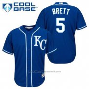 Maglia Baseball Uomo Kansas City Royals George Brett 5 Blu Alternato Cool Base