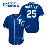 Maglia Baseball Uomo Kansas City Royals Kendrys Morales 25 Blu Alternato Cool Base