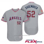 Maglia Baseball Uomo Los Angeles Angels 2017 Stelle e Strisce Matt Shoemaker Grigio Flex Base
