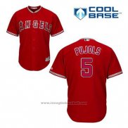 Maglia Baseball Uomo Los Angeles Angels Albert Pujols 5 Rosso Alternato Cool Base