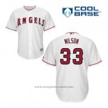 Maglia Baseball Uomo Los Angeles Angels C.j. Wilson 33 Bianco Home Cool Base