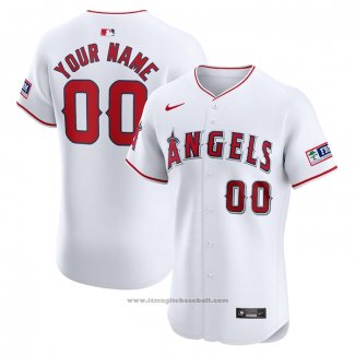 Maglia Baseball Uomo Los Angeles Angels Elite Home Personalizzate Bianco