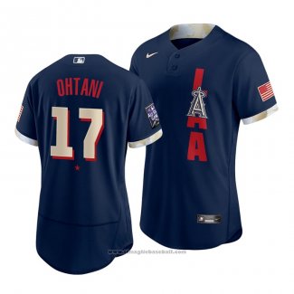 Maglia Baseball Uomo Los Angeles Angels Shohei Ohtani 2021 All Star Autentico Blu