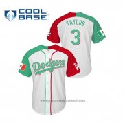 Maglia Baseball Uomo Los Angeles Dodgers Chris Taylor Cool Base Mexican Heritage Night Bianco