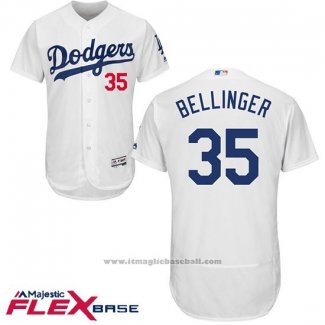 Maglia Baseball Uomo Los Angeles Dodgers Cody Bellinger Bianco Home Flex Base