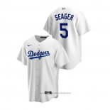Maglia Baseball Uomo Los Angeles Dodgers Corey Seager Replica Home Bianco
