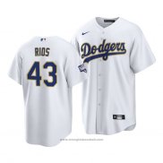 Maglia Baseball Uomo Los Angeles Dodgers Edwin Rios 2021 Gold Program Replica Bianco