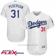 Maglia Baseball Uomo Los Angeles Dodgers Los Angeles Dogers Joc Pederson Bianco Flex Base